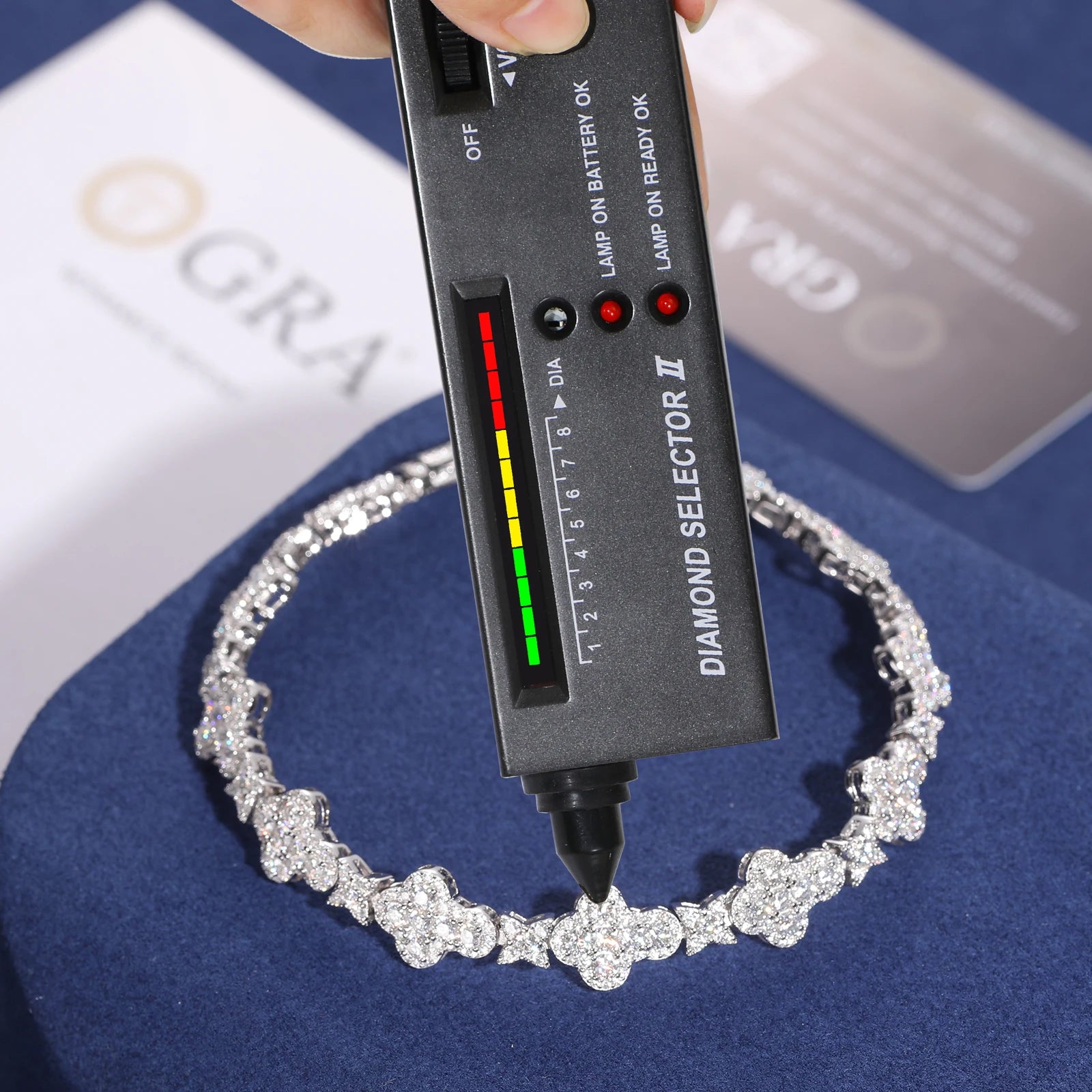 Star Cross Link Moissanite Bracelet – 10mm Iced Out VVS Diamonds | 925 White Gold Sterling Silver Men's Jewelry
